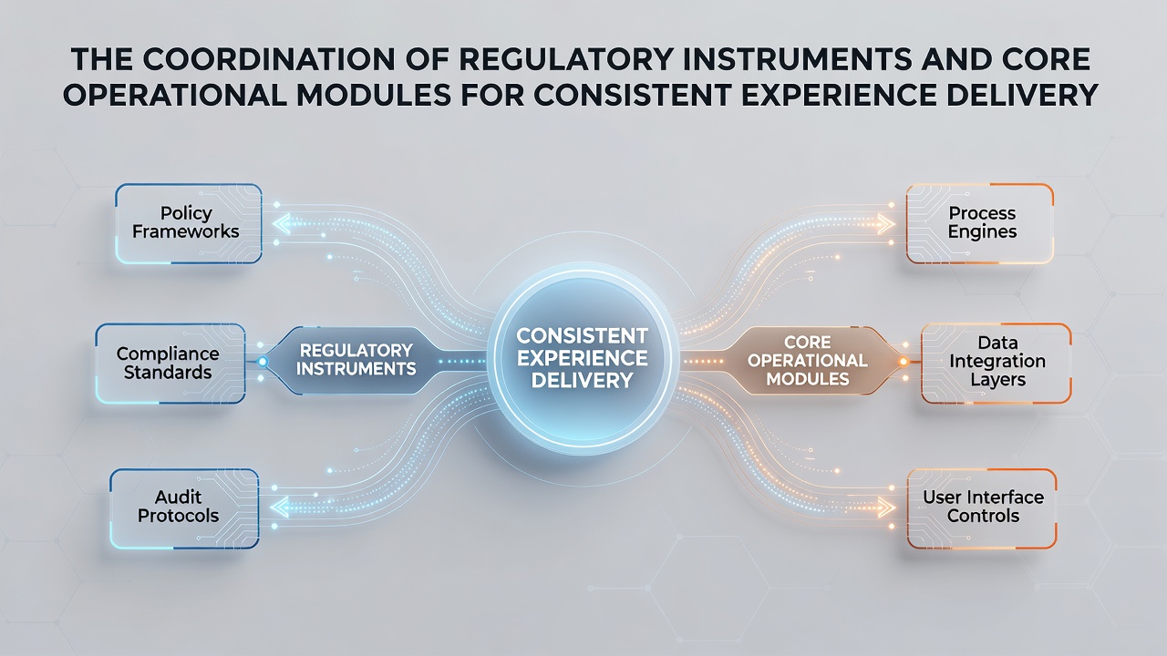 Backend coordination between regulatory tools and operational modules for seamless betting experiences